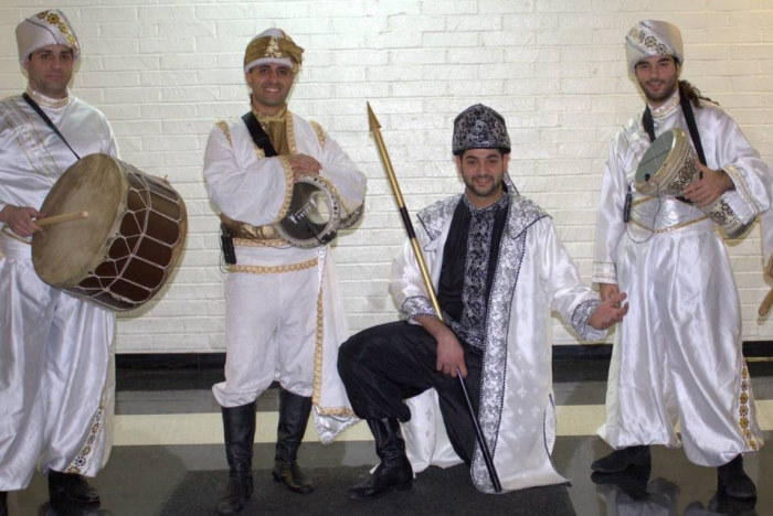a dabke band with instrument