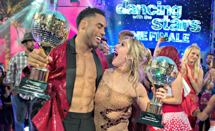 Emma Slater & Rashad Jennings winning Dancing with the Stars Season 24