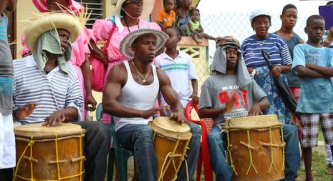 punta dance with drums