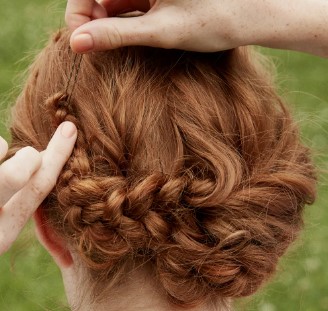 Quick Rolled and Braided Updo