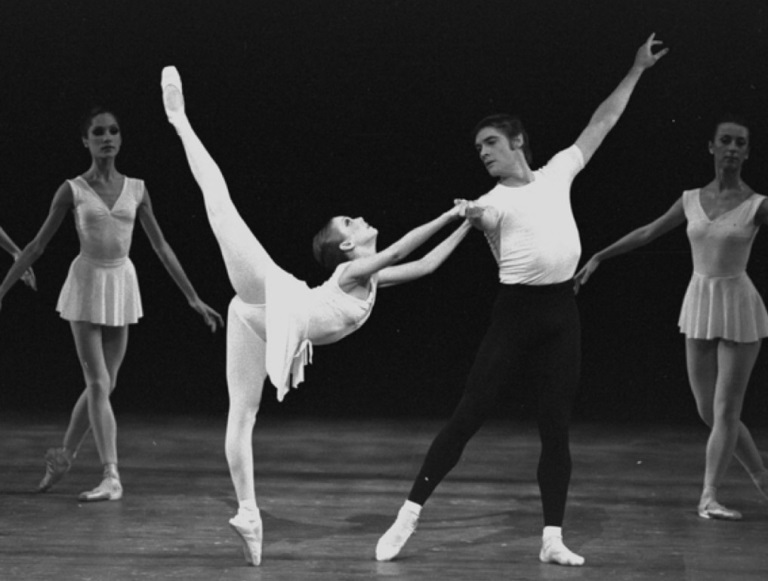 George Balanchine's Concerto Barocco, with Allegra Kent and Conrad Ludlow in 1973
