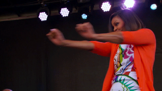 Michelle Obama does Cabbage Patch Dance