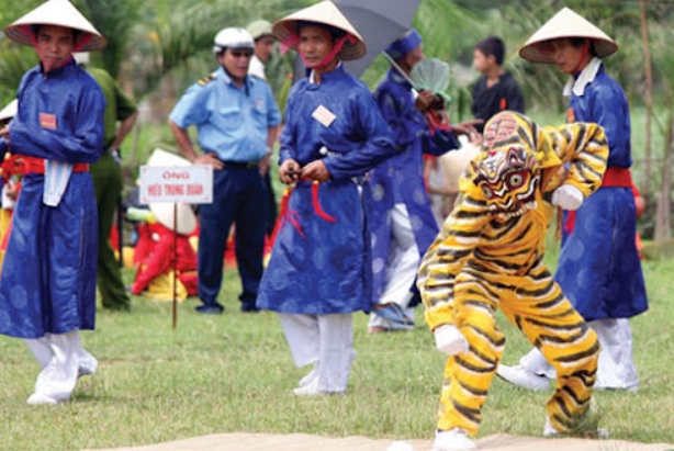 Tiger dance in Vietnam